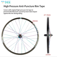 Juego de Ruedas para Bicicleta de Montaña SeeMore, 26/27.5/29 Pulgadas, Freno de Disco, Eje Pasante, QR, 5 Rodamientos, Piezas para Bicicleta