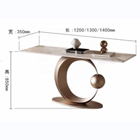 Nouvelle Table Console Moderne de Luxe en Métal, pour Salon