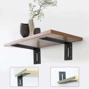 Black <b>Stainless</b> <b>Steel</b> L <b>Angle</b> Heavy Duty Wall <b>Bracket</b> 90 Degree Right <b>Angle</b> Adjustable <b>Angle</b> Code 2mm Thickness DIY Furniture - Product Image 3