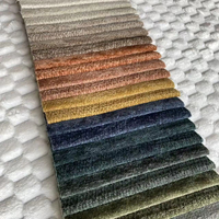 Tissu d'ameublement en chenille jacquard 100% polyester 330 GSM pour canapé et coussins décoratifs
