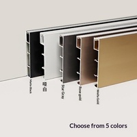 Plinthe décorative murale intérieure en alliage d'aluminium avec éclairage LED intégré pour la décoration de maisons, hôtels et villas