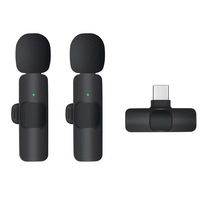 Microphone Lavalier Sans Fil Anti-Bruit Plug & Play avec Type C, Portée de 20m pour Streaming en Direct, Vlogging, Podcast, Interview