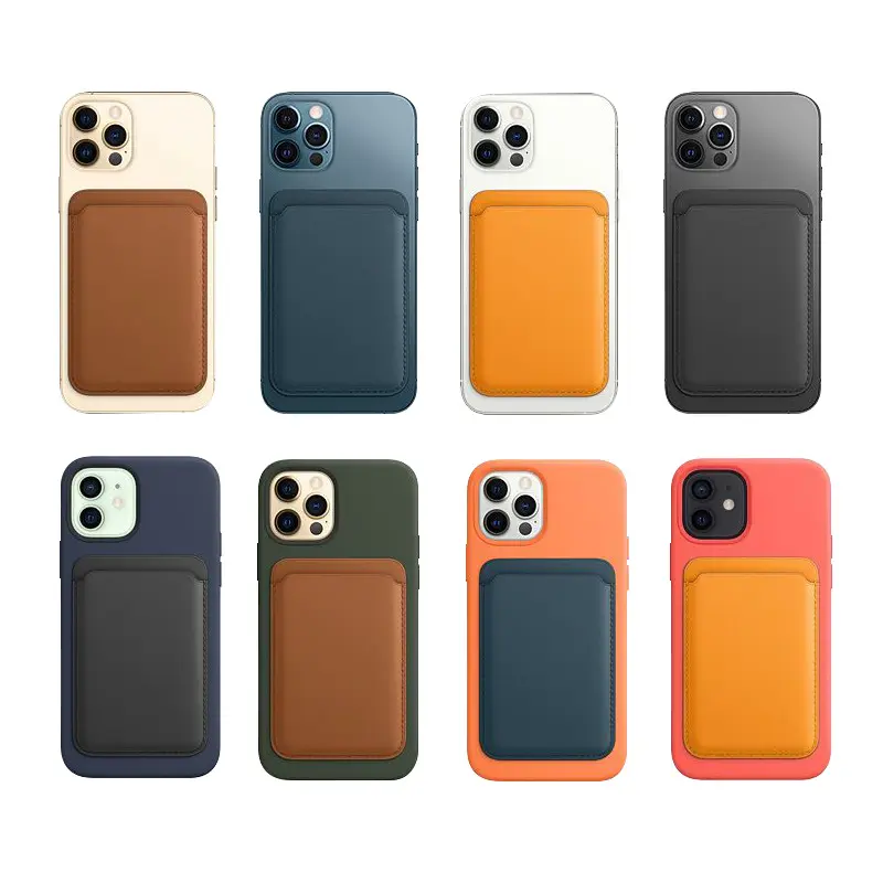PU Leather Phone Card Holder Case For iPhone 15 14 16 Plus Magnetic Wallet Pocket Cover For iPhone 14 Pro Max 13 12