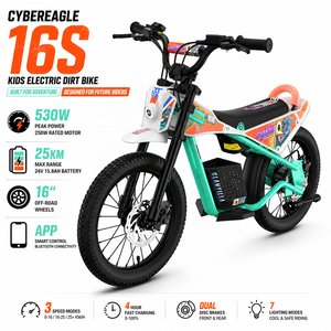 Vente en gros de motos électriques pour enfants 16S, 530W, haute puissance, avec roues tout-terrain de 16 pouces, pour les distributeurs - Product Image 1