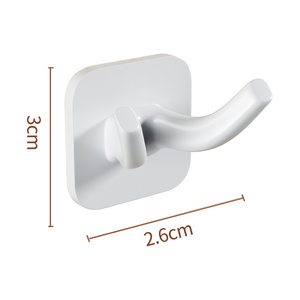 6pcs Blanc Auto-Adhésif Tenture Murale Multifonctionnel Double Tête Crochet pour Objets Lourds pour <span class=keywords><strong>Cuisine</strong></span> Salles <span class=keywords><strong>De</strong></span> Bains Plastique Flexible - Product Image 6