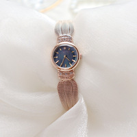 Montre de luxe pour femme en acier inoxydable plaqué or 18 carats, mouvement à quartz Seiko, étanche, cadran à aiguilles, date automatique, cadeau