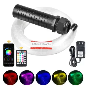 Mini iluminador led de fibra óptica, 6w, para áreas externas, rgb, fonte de luz minúscula, luzes óticas, fibra óptica