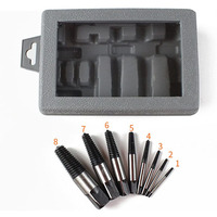 Ensemble d'extraction de vis endommagés, lot d'outils pour enlever les tuyaux d'eau, boulon cassé jeu de 8 pièces
