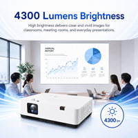 Projecteur grand écran PT-XW401C 4300 Lumens WXGA 3LCD avec ajustement aux 4 coins pour les écoles, les bureaux et la formation