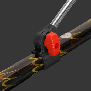 Soporte para caña de pescar de aleación de aluminio, plegable, de doble propósito, con perilla roja para uso en exteriores - Product Image 1
