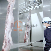 Machine industrielle d'abattage de bétail certifiée CE, réglable de 50 à 200 têtes, pour la découpe de viande de bœuf