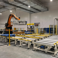 Leadworld Machine d'emballage de palettiseur robotique automatique Ligne d'emballage de granulés de bois Machine à palettes en bois fournie