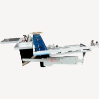 Scie à panneaux verticale motorisée pour le travail du bois, avec table coulissante de précision à 45 et 90 degrés, pour la découpe du mélaminé, du MDF, du contreplaqué et du bois