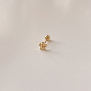 ต่างหูแบบเกลียว ROXI ประดับดอกไม้ ไข่มุก เพชร ดีไซน์แฟชั่น เงินแท้ 925 ชุบทอง 18K - Product Image 2