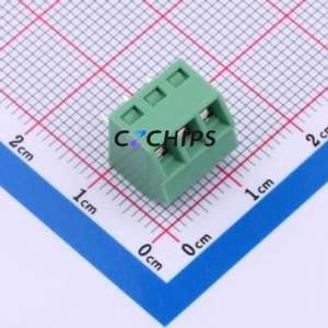 MX127S-3.5-03P-GN01-Cu-Y-A Screw Terminal Block Through hole Component (THT),P=3.5mm Connector 1x3P 3.5mm Green Through Hole - Product Image 1