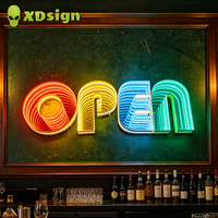 Lettres LED sur mesure Infinity Abyss en acrylique semi-transparent IP65 étanche multicolore Bluetooth pour décoration de magasin automobile