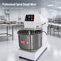 Mélangeur à pâte commercial en acier inoxydable, machine à pétrir la pâte en spirale, grande capacité, bol amovible pour pizzeria