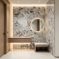 Plan de travail de cuisine en marbre naturel translucide de luxe, grande taille, texture naturelle inégalée, pour villa