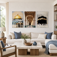 Impression sur toile « Eighteen Design » : Art mural islamique, architecture de mosquée, décoration de salle de prière, Ramadan, pour les espaces de vie
