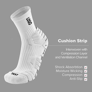 جوارب رياضية مخصصة للمحترفين مع شعار جوارب للجري وكرة السلة متوسطة القطع وسادة مخصصة منشفة أسفل الجوارب الرياضية - Product Image 2