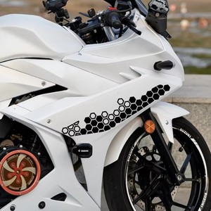 Motorfiets Honingraatstickers Reflecterende Stickers Multicolor Decoratieve <span class=keywords><strong>Sticker</strong></span> Motor Bumper Ornament Modificatie Accessoires - Product Image 6