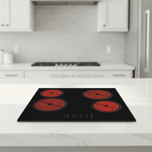 Placa Vitrocerámica Empotrable de 4 Quemadores con Certificación CE/GS, Tamaño de Corte 560x490mm, Modo Dual (Empotrable), Uso Doméstico, 6000W - Product Image 2