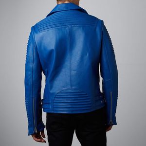 Chaqueta de Cuero Vintage de Alta Calidad para Hombre con Cierre, Último Diseño, Servicio OEM, Talla XS, Recubierta para Invierno - Product Image 6