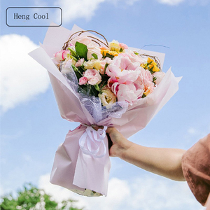 Papel de regalo floral coreano, caja de regalo de flores de papel DIY, papel de malla de punto de nieve romántico Premium para boda - Product Image 1