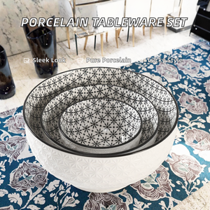 Hot-selling 4-Piece Minimalist Porcelain <b>Dinnerware</b> <b>Sets</b> with Utensils Kit for Party Use ZF Global Export <b>Dinnerware</b> <b>Sets</b> - Product Image 3