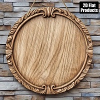 Adorno de Pared de Madera Compuesta de Alta Densidad Plano 2D de 20 cm, Disco Decorativo Cortado con Láser de 3 mm de Grosor, Decoración Interior y Exterior E1/E0