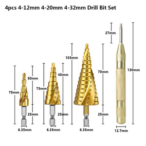Image Metric <b>Step</b> <b>Drill</b> Bits Hex Shank TiCN Coated For Steel Drilling - Product Image 3