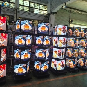 Xoay dẫn hộp đèn hiển thị quảng cáo ngoài trời Bảng <span class=keywords><strong>menu</strong></span> 4 mặt 4 lớp chiếu sáng dấu hiệu cho quán cà phê kinh doanh trung tâm - Product Image 4