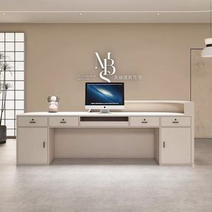 High-Grade Custom Company Reception <b>Desk</b> for Hotels <b>Large</b> Bar Beauty Salons-Modern Design Front <b>Desk</b> - Product Image 5