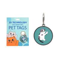 Benutzerdefiniertes Logo und QR-Code-Druck 13,56MHz NTAG215 Epoxy NFC Hundemarke Mini RFID Mitgliedschafts-Tag mit Verpackung
