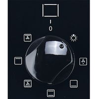 Four encastrable électrique BSO6520GL-BL 24 pouces (60 cm) avec 7 fonctions, commande par boutons, noir, 2,2 pieds cubes (65 L), four mural de cuisine