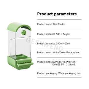 Comederos para pájaros, comedero automático para loros, <span class=keywords><strong>bebedero</strong></span>, contenedor de alimentos de semillas acrílicas, jaula, accesorios para <span class=keywords><strong>periquitos</strong></span> pequeños y medianos - Product Image 5