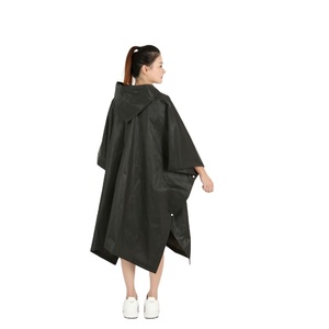 Ponchos de pluie réutilisables en EVA noir imperméable 160g, Regenponcho, Poncho de pluie imperméable - Product Image 2