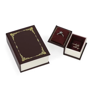 Explosive <b>Book</b> Shaped Jewelry Box Velvet Interior Jewelry Storage and Protection Box Wholesale of Customized Jewelry Boxes - Product Image 4
