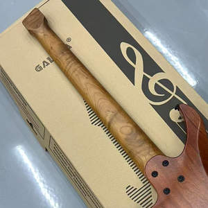 Guitare <span class=keywords><strong>basse</strong></span> sans tête à <span class=keywords><strong>5</strong></span> <span class=keywords><strong>cordes</strong></span>, table en érable burl, finition brillante, micros actifs, pont individuel, <span class=keywords><strong>basse</strong></span> personnalisée, vente en gros - Product Image 3
