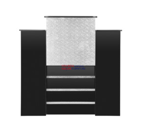 Black <strong>Reception</strong> <strong>Desk</strong> for Barber Shop Hotel <strong>Reception</strong> Table with High Quality <strong>Reception</strong> Counter Table Ready to Ship - Product Image 6