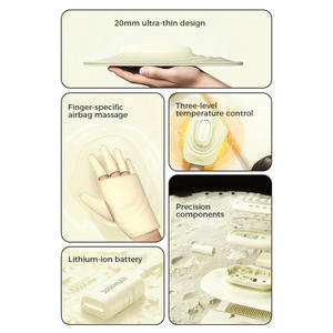 Masajeador de Manos Ligero de Cuero Suave con Bolsa de Aire 3D, 3 Modos, Forma de Mano, para Articulaciones de los Dedos, Relajación de la Palma, con Compresa Caliente - Product Image 3