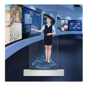 3C Certification Transparent Screen Display 3D Advertising Virtual Welcoming Robot Intelligent Interactive LCD Display