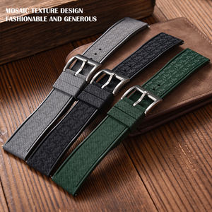 JUELONG, venta al por mayor, OEM/ODM, logotipo personalizado, mosaico FKM, correa de reloj de goma, correa de reloj Quick Rekase FKM - Product Image 3