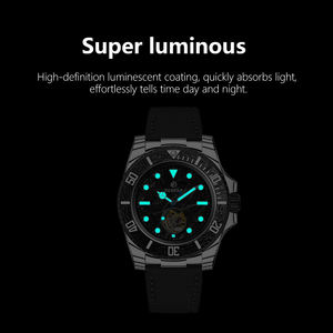 <span class=keywords><strong>24</strong></span> Uur Wijzerplaat Heren Custom Ongebruikelijke Oem Unieke 5 Atm Mechanische Beweging Horloge Automatisch Met Chronometer - Product Image 5