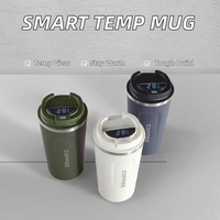Mug à café intelligent à double paroi en acier inoxydable avec contrôle de la température, affichage LED sur le couvercle, maintien au chaud de 6 à 12 heures