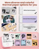 Printer Portabel Tanpa Tinta Phomemo T02 Mini, Status Stok Printer Saku Pintar untuk Nota Tempel dan Perangkat Seluler