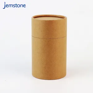 カスタム環境にやさしいシリンダーラウンドボックス空の生分解性クラフト段ボール箱包装管茶色のクラフト紙管