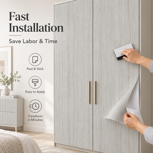 Papel Tapiz Autoadhesivo <span class=keywords><strong>de</strong></span> PVC con Textura <span class=keywords><strong>de</strong></span> Madera, Película Decorativa <span class=keywords><strong>de</strong></span> <span class=keywords><strong>Vinilo</strong></span> Impermeable <span class=keywords><strong>para</strong></span> Puertas <span class=keywords><strong>de</strong></span> Armarios y Gabinetes - Product Image 2