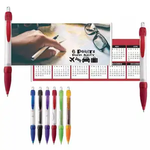 2023 nouvelles idées de publicité personnalisée en plastique stylo promotionnel peut tirer peinture papier drapeau multifonction rouleau bannière stylo