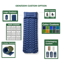 Matelas pneumatique de camping ultraléger et léger, coussin de couchage gonflable pliable avec pompe intégrée, imperméable, facile à transporter, pour pique-nique en plein air